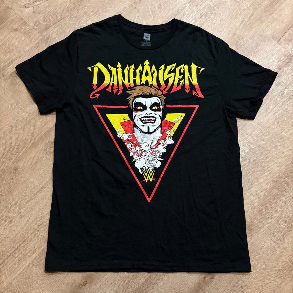 WWE Danhausen Cursed! T-Shirt Men's Large L Black Graphic Tee 2026 Authentic